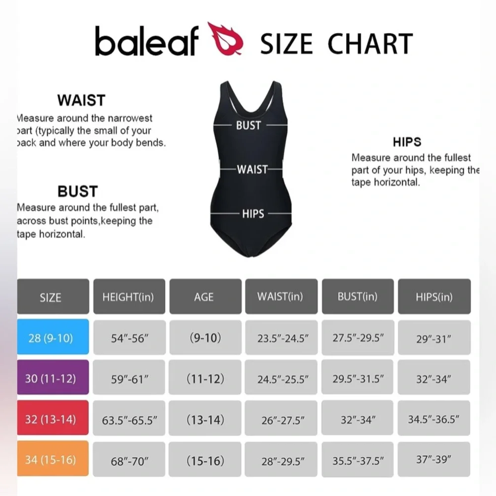 NWT Kids Baleaf Swimsuit